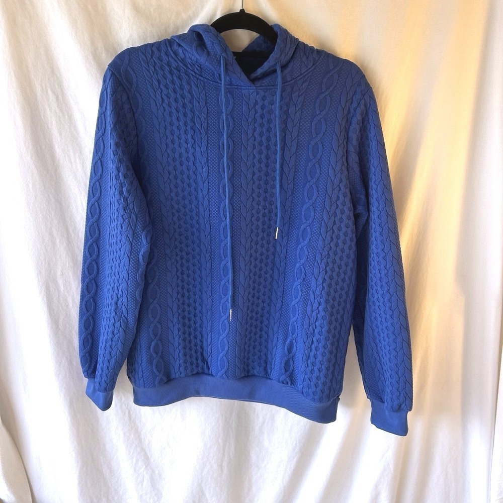 Blue Women's Hoodie Quilted Light Material Size Small - Picture 2 of 4